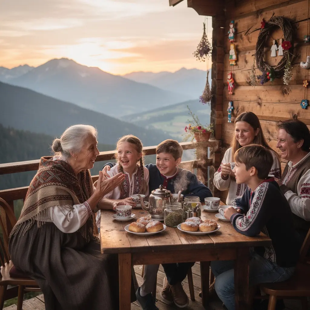 Krásne balenie ručne miešaného čaju s návodom na prípravu.